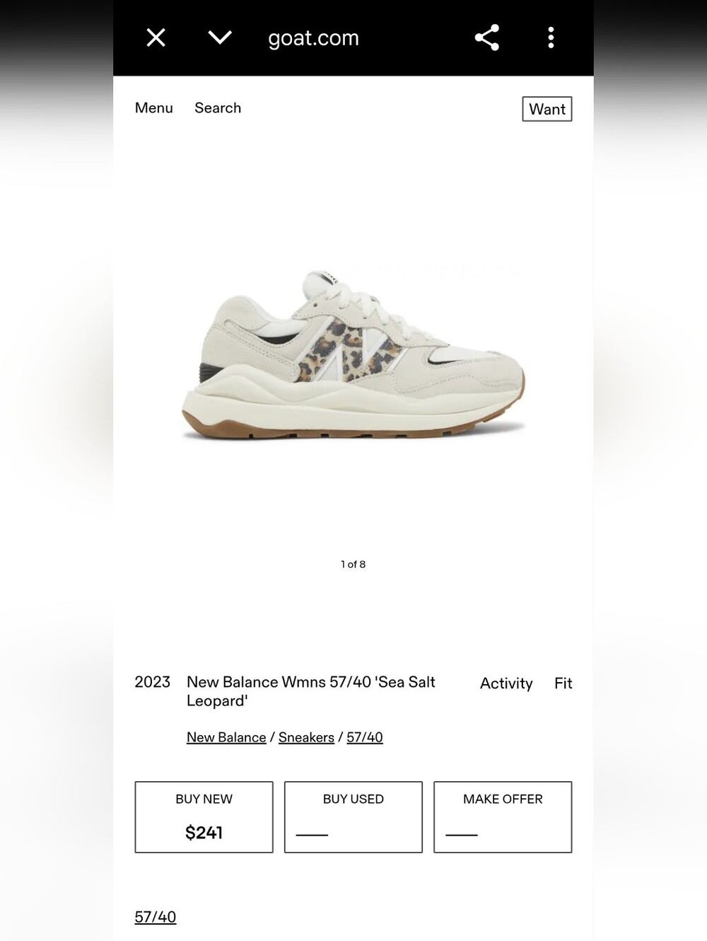 New Balance Women's Leopard Sneakers - Picture 2 of 7